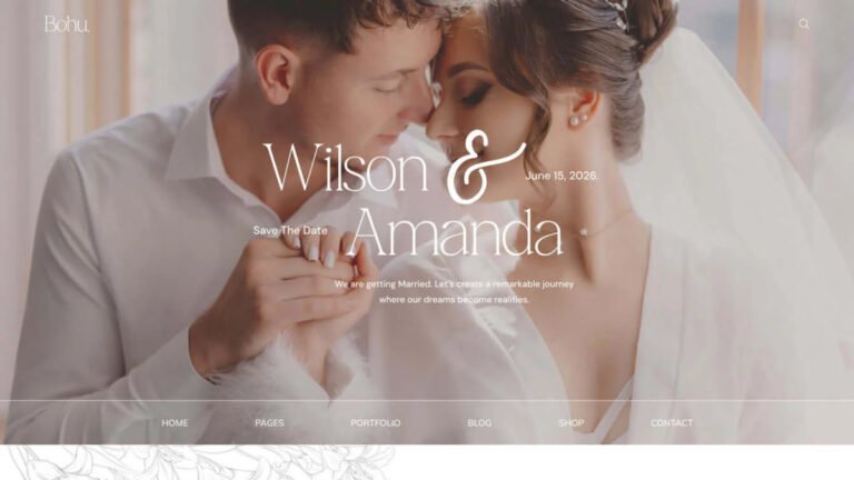 Bohu – Wedding & Planner WordPress Theme