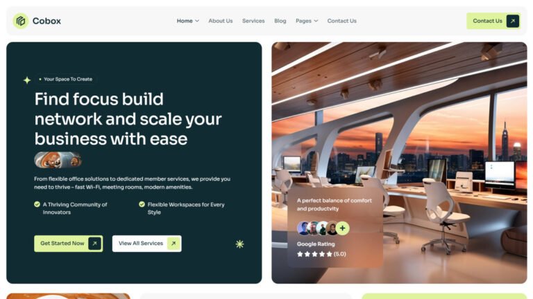 Cobox – Coworking Space Agency WordPress Theme