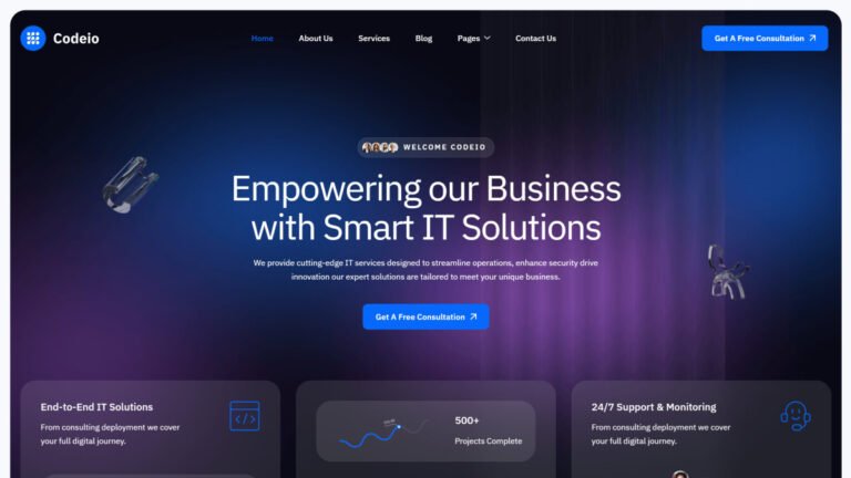 Codeio – IT Solutions and Technology WordPress Theme