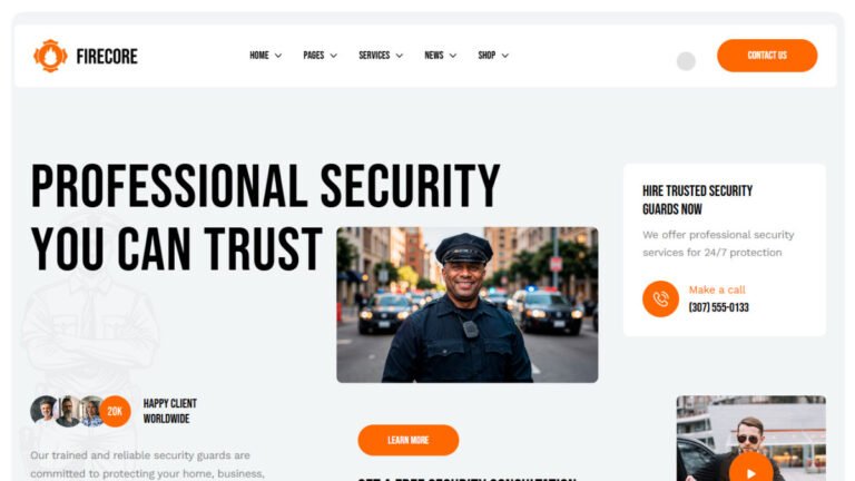 Firecore – Fire & Security Services WordPress Theme