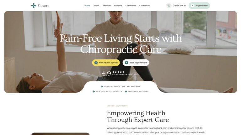 Flexora – Chiropractors Massage and Physical Therapists WordPress Theme