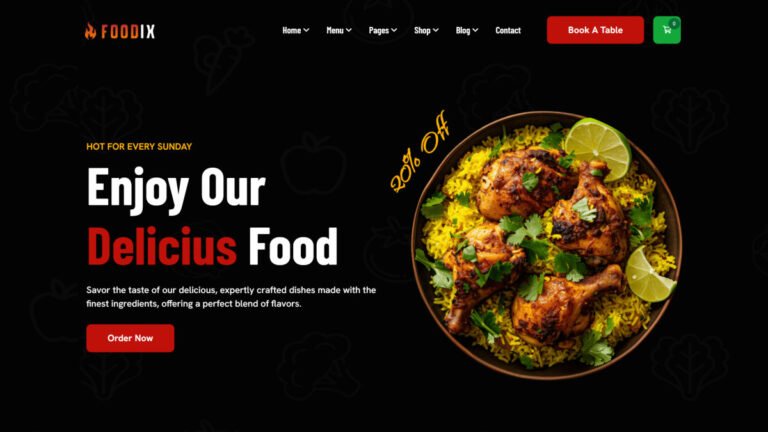 Foodix – Fast Foods & Restaurants WordPress Theme