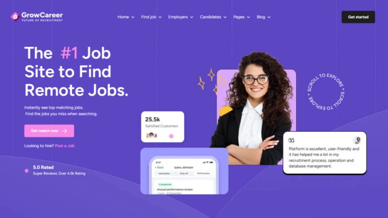 GrowCareer – Job Board & Hiring Management WordPress Theme