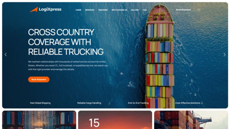 LogiXpress – Transportation, Cargo & Logistics WordPress Theme