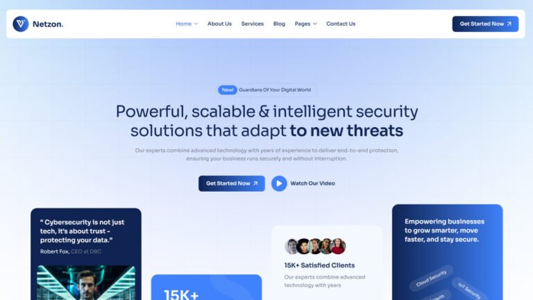 Netzon – Cyber Security Services WordPress Theme