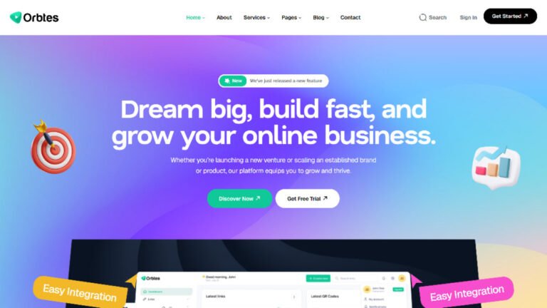 Orbtes – SaaS & Tech Startup WordPress Theme