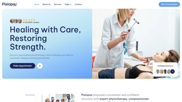 Pisiopax – Physiotherapy Clinic Gutenverse FSE WordPress Theme