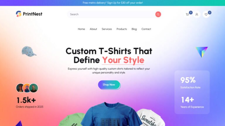 PrintNest – Printing Company & WooCommerce WordPress Theme