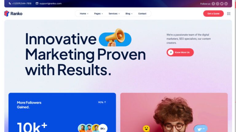 Ranko – SEO & Digital Marketing WordPress Theme