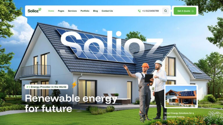 Solioz – Renewable Energy WordPress Theme