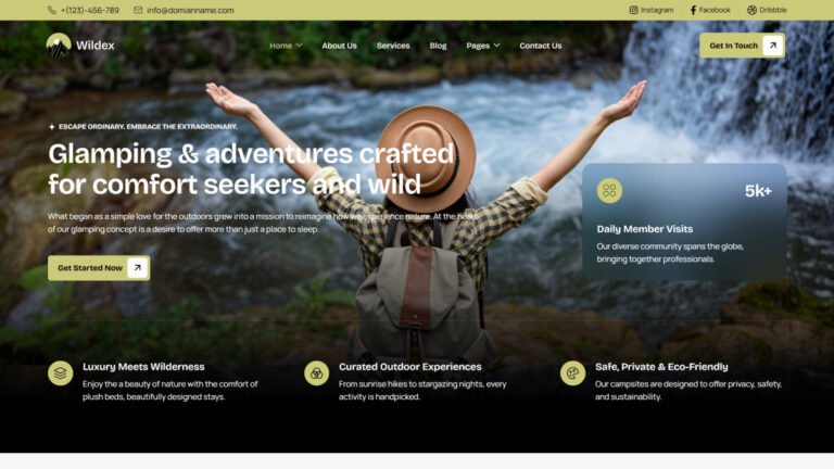 Wildex – Camping and Adventure WordPress Theme