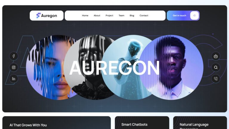 Auregon – AI Agency & Technology WordPress Theme