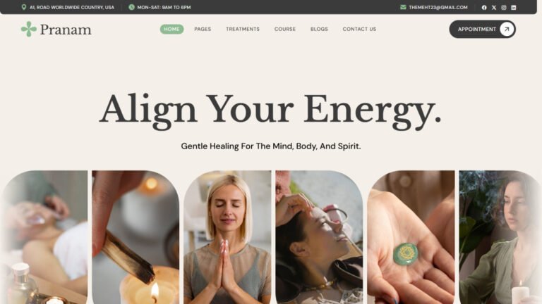 Pranam – Reiki Healing & Meditation WordPress Theme