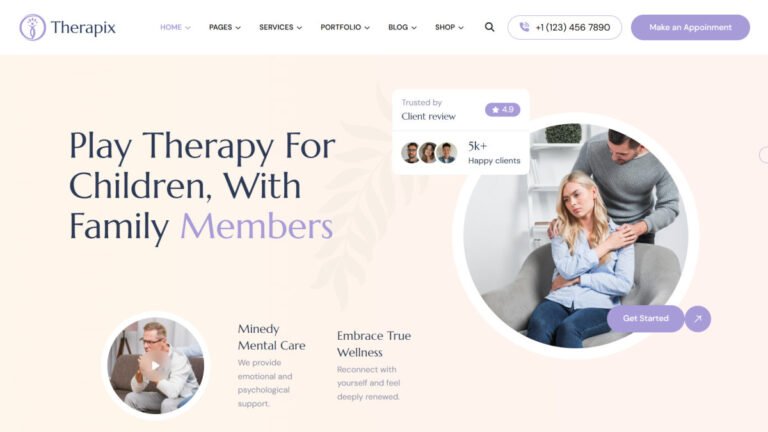 Therapix – Psychology & Counselling WordPress Theme